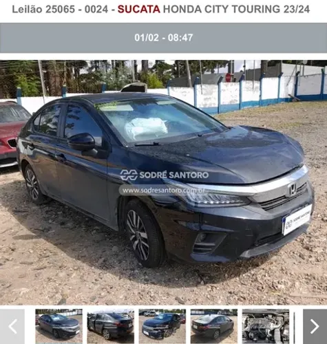 Sucata Honda City sedan 2022 2023 2024 retirada de peças