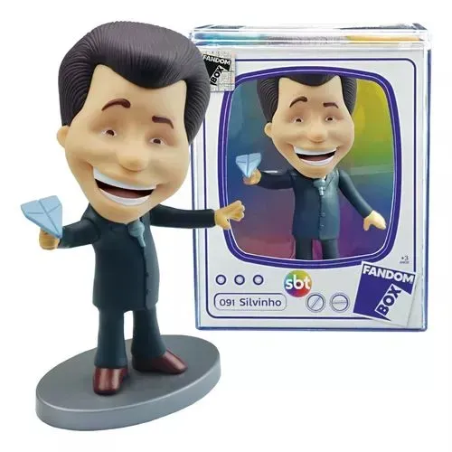 silvinho silvio santos boneco oficial em caixa acrílico estilo funko pop sbt fandombox