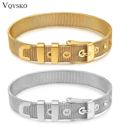 Pulseira bracelete reflexions em malha de aço 