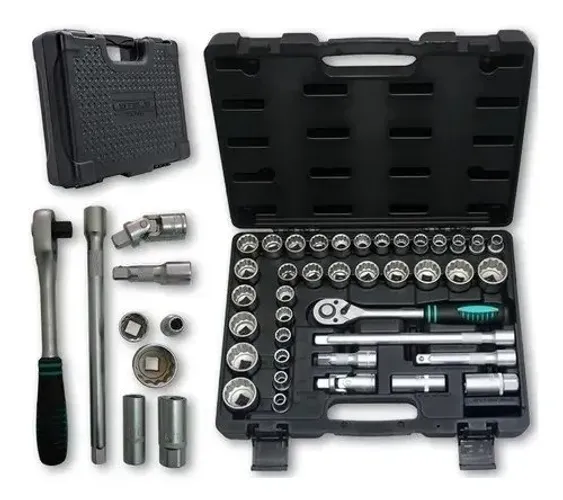 Jogo De Soquete E Catraca 1/2'' Crv C/ 39 Peças Stels 135789