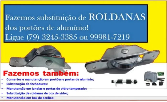 Substituição de Roldanas (Esquadria São Francisco)
