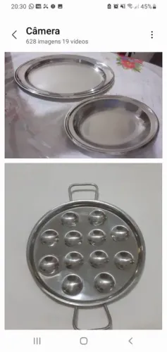 3 Travessas de inox