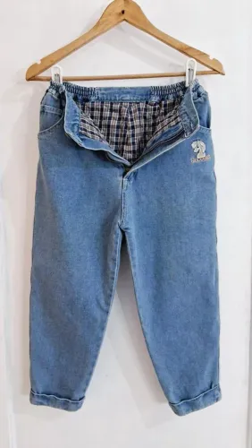 Calça Jeans capri montaria acolchoada xadrez tam 36