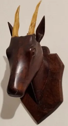 Escultura de madeira maciça antiga, perfeito estado relíquia para casa de campo, chácara