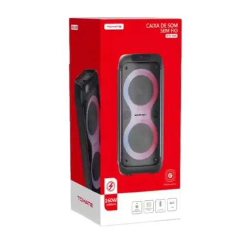 Caixa de Som Bluetooth 160W Tomate - Sem Fio