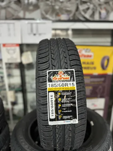 Pneu Crystone 185/60/15 Remold com borracha vipal (instalação grátis)