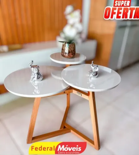 Mesa de Centro Tripla - Nova e Super Funcional!