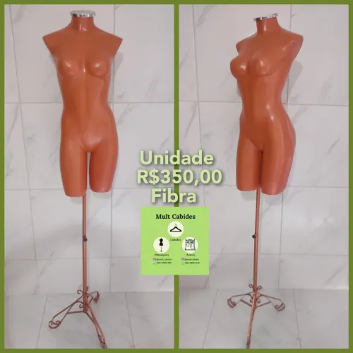 Manequim busto fibra 