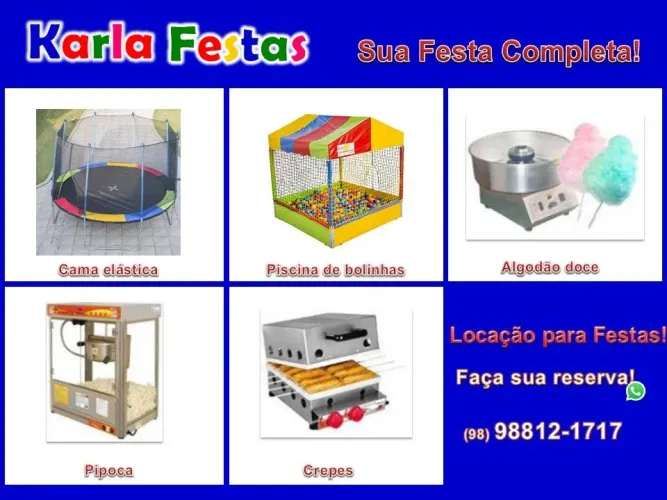 Brinquedos e Máquinas para sua Festa