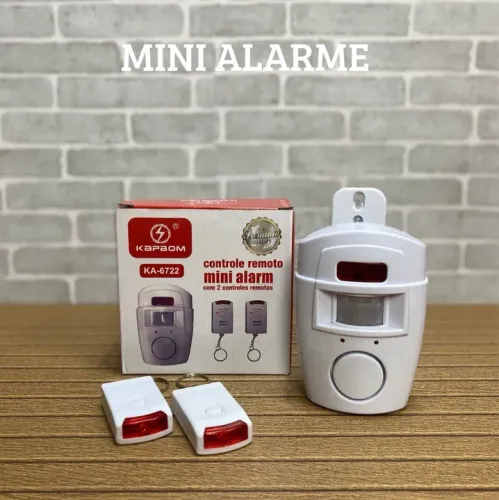 Alarme Mini Portátil com Controle Remoto - Segurança para sua casa!