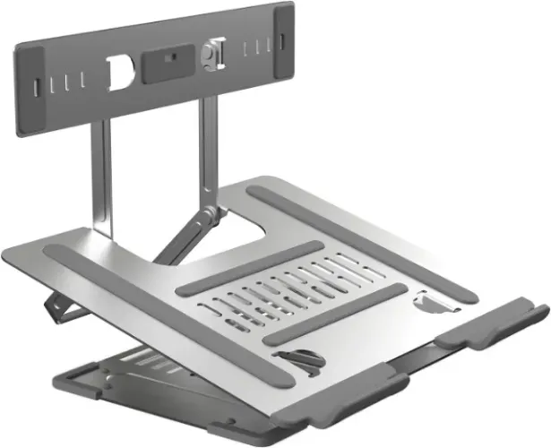 Suporte dobrável de metal para monitor para extensor de tela e bandeja para laptop