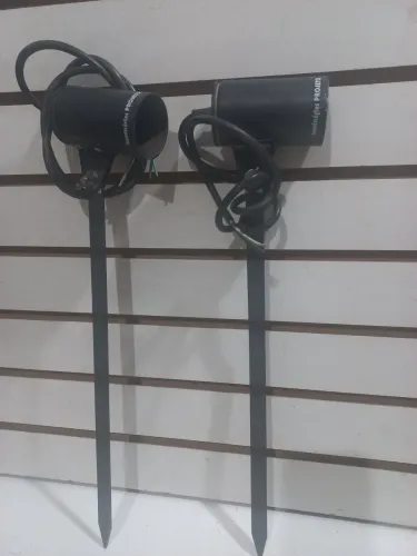 2 luminária espeto jardim