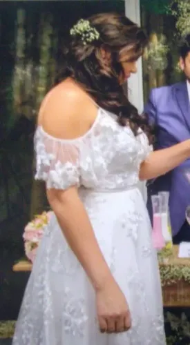 Vestido de noiva branco renda