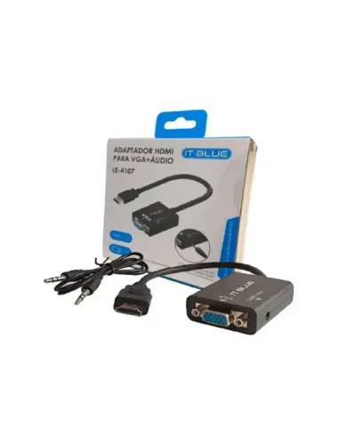 CABO ADAPTADOR CONVERSOR HDMI PARA VGA COM AUDIO IT-BLUE LE-4107