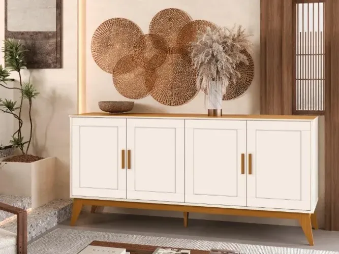 Buffet Balcão 4 Portas Estilo Retrô ! Frete + Montagem Grátis.