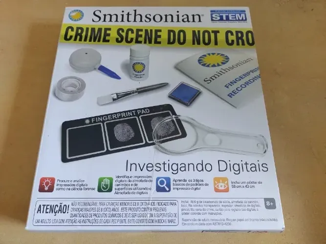 Investigando Digitais Brinquedo Novo e Completo da Smithsonian
