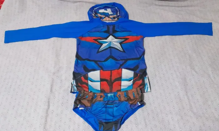 Roupa de Praia Capitão América Infantil