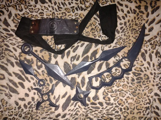 Kit Kunai + Faixa aldeia da folha Naruto