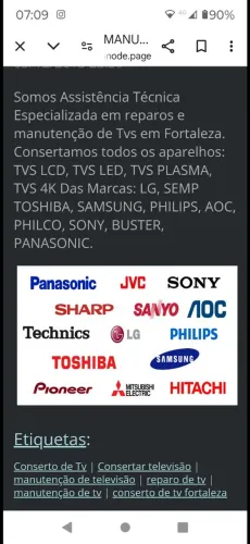 Assistência técnica Sony Samsung LG Philips philco TCL 