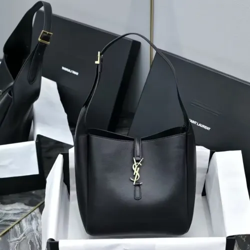 Bolsa de Ombro YSL Couro Vitelo Preta Original