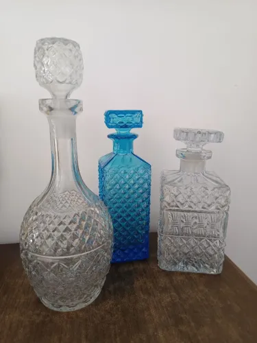 Garrafas Vidro para destilados decoração usados