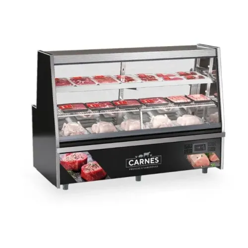 Balcão Refrigerado Avícola 2 Metros GRTA-200 PR Gelopar