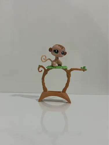 Littlest Pet Shop Macaco com árvore.