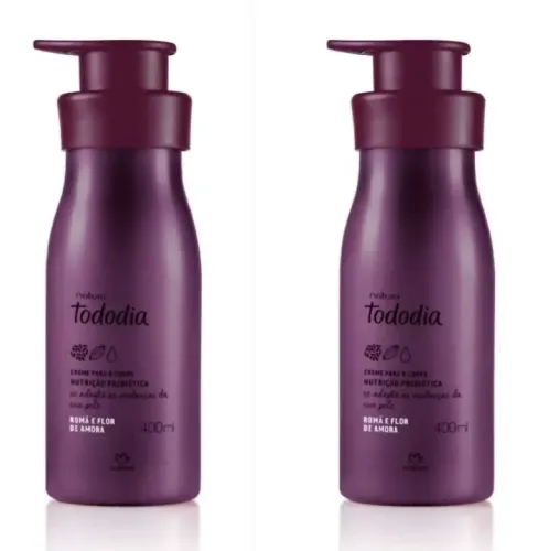 PROMOÇÃO Kit Creme para o Corpo Tododia Roma e Flor de Amora - 400ml