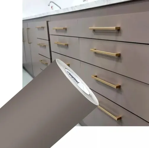 Vinil Adesivo Lavável Fendi Fosco para Móveis - 