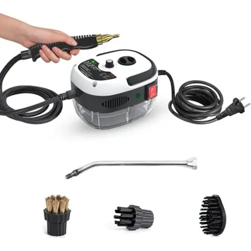 Máquina a Vapor de Limpeza Portátil 2500W Branca para Cozinha, Carro, Moto - WZetta