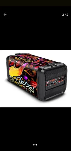 Caixa de Som Bluetooth com Design Grafite Vibrante
