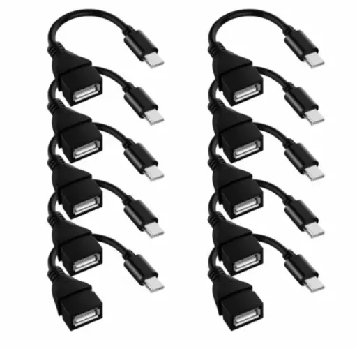 Cabo Otg Tipo C Macho e USB Fêmea 