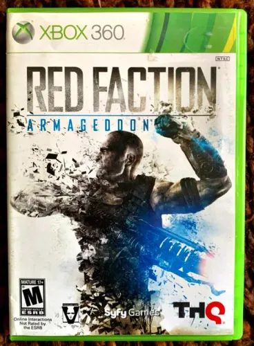 RED FACTION ARMAGEDDON ORIGINAL XBOX 360 THQ SYFY GAME COMPLETO COM MANUAL ACEITO OLX PAY
