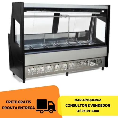 Balcão de Açougue 2M Preto Polar