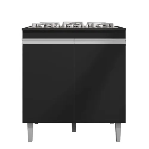 Balcão cooktop Andréia preto fosco seminovo!