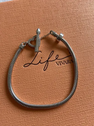 Pulseira Life Cupido Coração e Flecha em Prata 925 tamanho 19