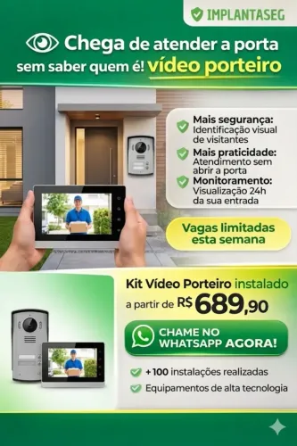 Vídeo Porteiro Instalado Completo | A partir de R$ 550