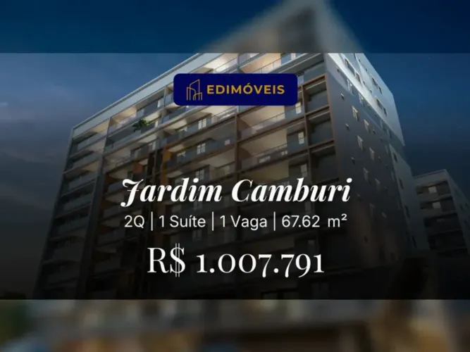 Lazer completo em Jardim Camburi: Apartamento 2 quartos com suíte e varanda gourmet