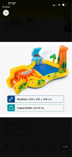 Piscina Playground Intex Dinossauro 310L + Bomba + Mangueira 25m