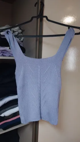 Blusa de tricô feminina lilás