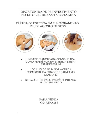 Clínica de Estética em funcionamento - Balneário Camboriú, SC