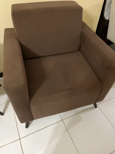 Poltrona De Veludo Confortável