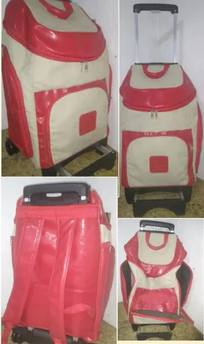 Bolsa mochila com rodinhas 