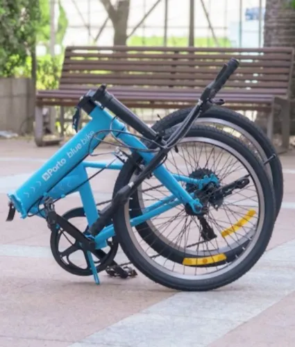 Bicicleta dobrável nova na caixa 7 marchas 