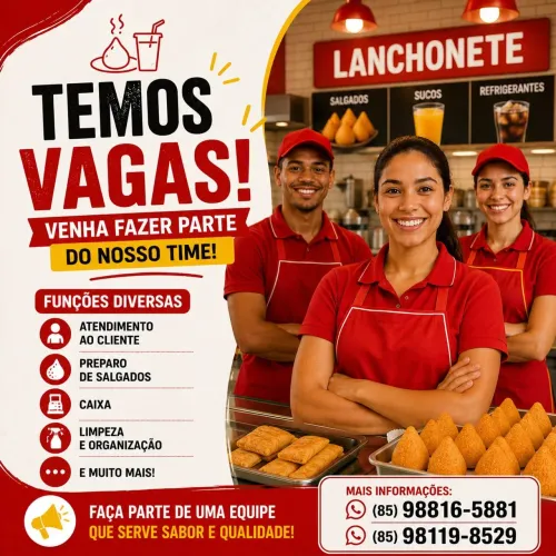 VAGA PARA LANCHONETE
