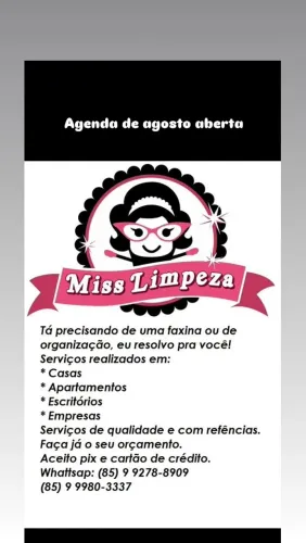 Trabalho fazendo faxina, residencial, empresa e pós obra.