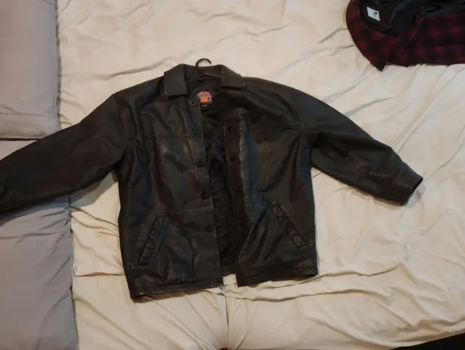 Jaqueta de couro masculino