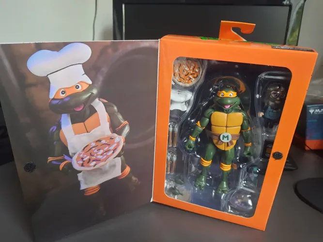 Michelangelo Tartarugas Ninja Pizza Club Edition Bootleg Neca