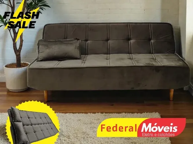 Sofá Cama Veludo - Oferta Imperdível!