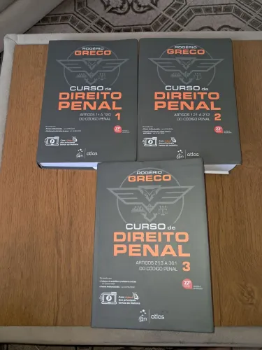 Livros Coleção "Curso de Direito Penal" volumes 1, 2 e 3 de Rogério Greco.